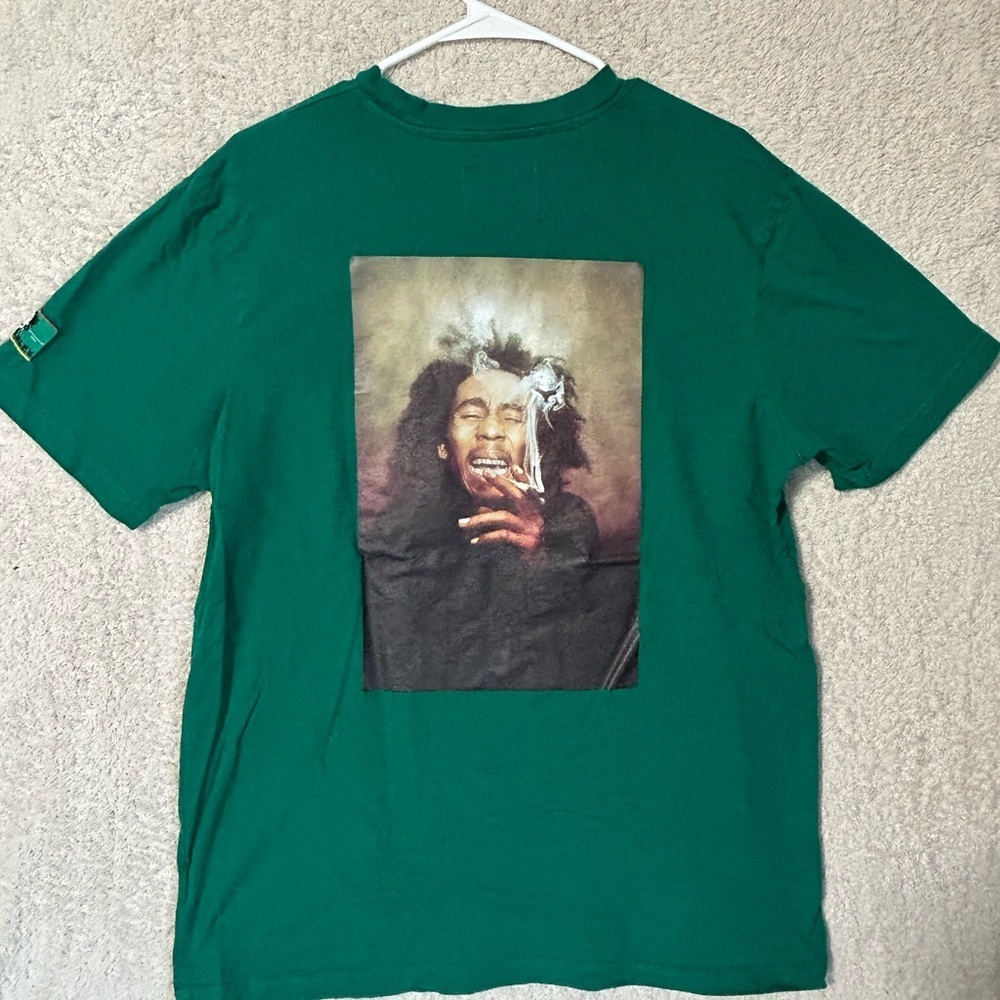 Bob Marley Shirt Green SP Shoe Palace Men’s Large Music Casual Band - Picture 6 of 7